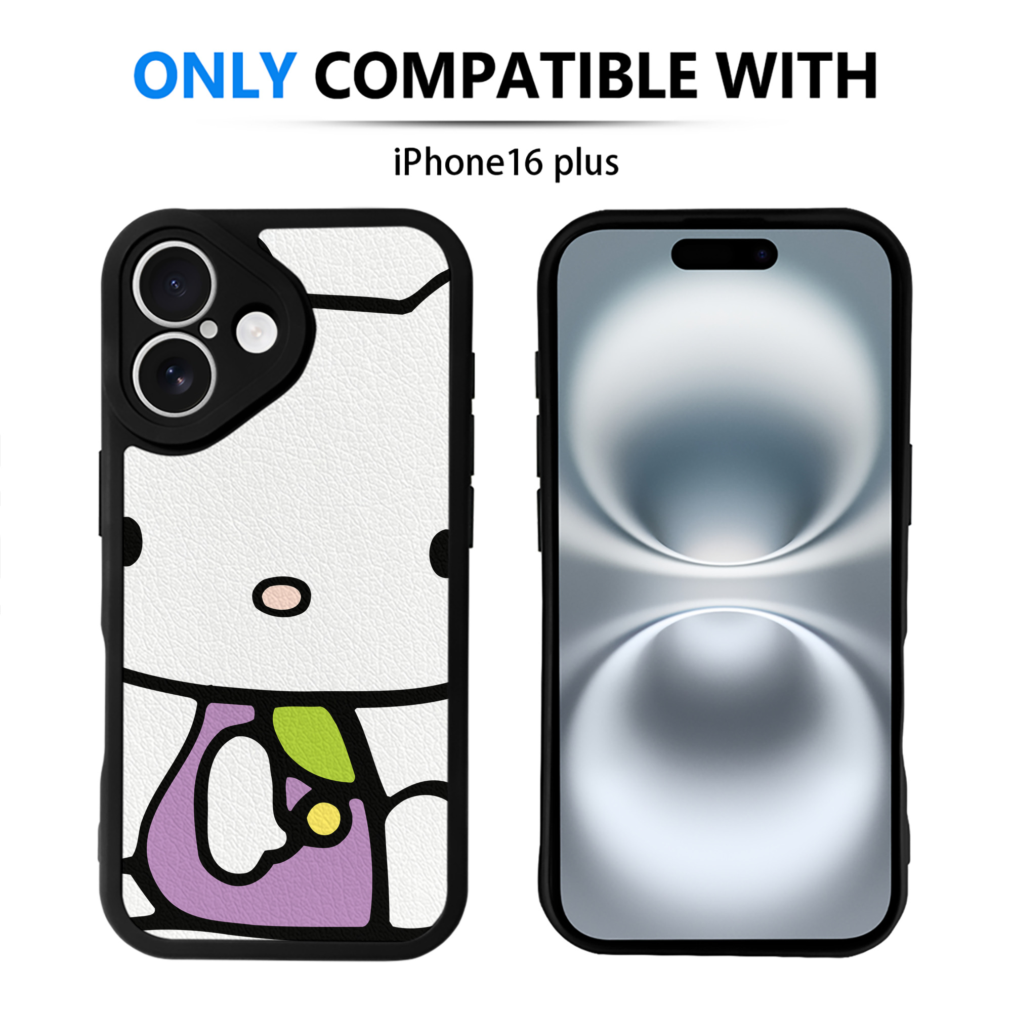 （画像用） Hello Kitty ハローキティ 【iPhone 16シリーズ対応】シリコンスマホケース（レザー調） 材質：シリコン
